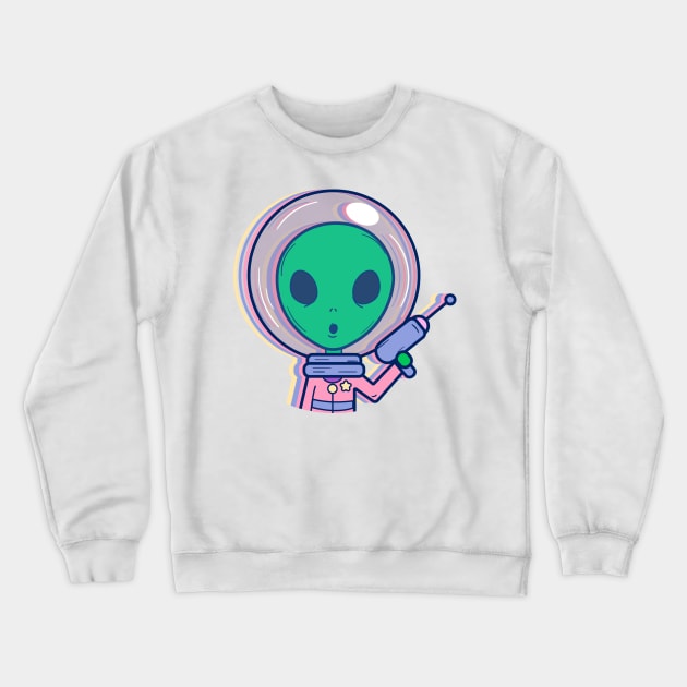 Alien On The Mission Of Peace - This Is My Human Costume Crewneck Sweatshirt by mangobanana